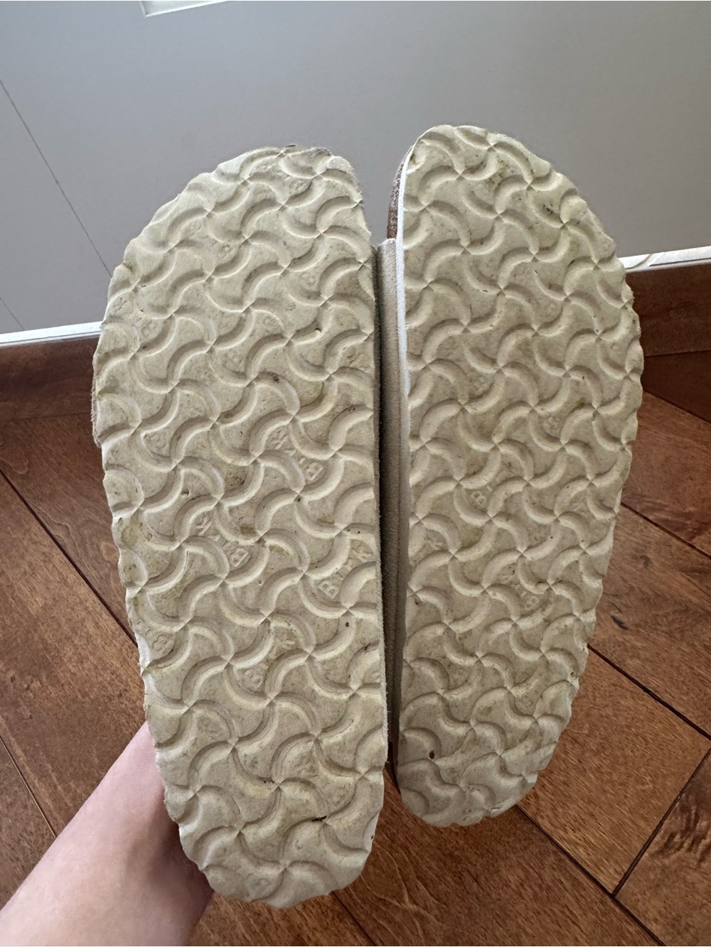 Birkenstock Arizona White Suede Sandals White Buckles Size 38 - Picture 5 of 6